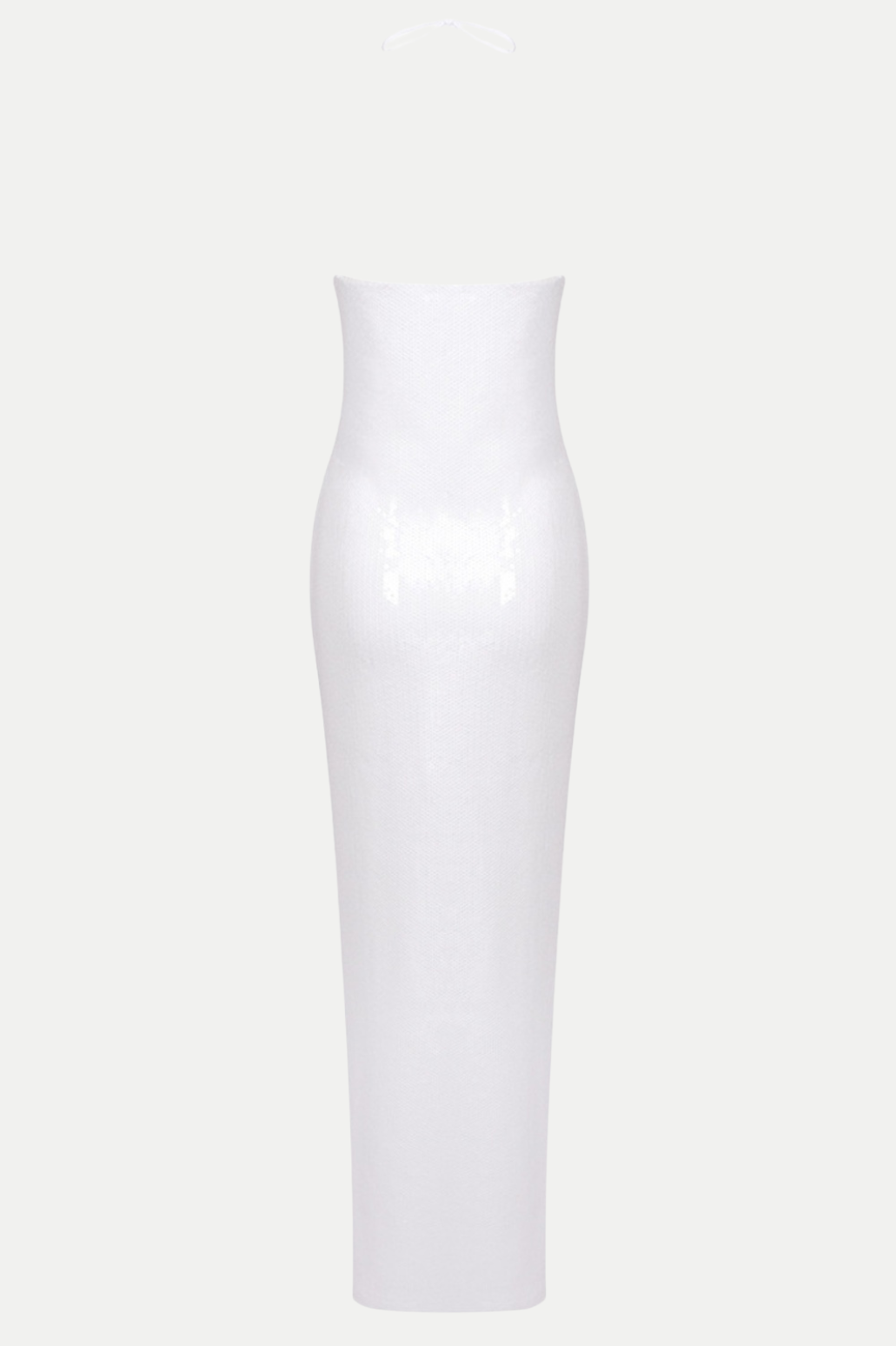 Vidonia Halter Sequin Maxi Dress - White