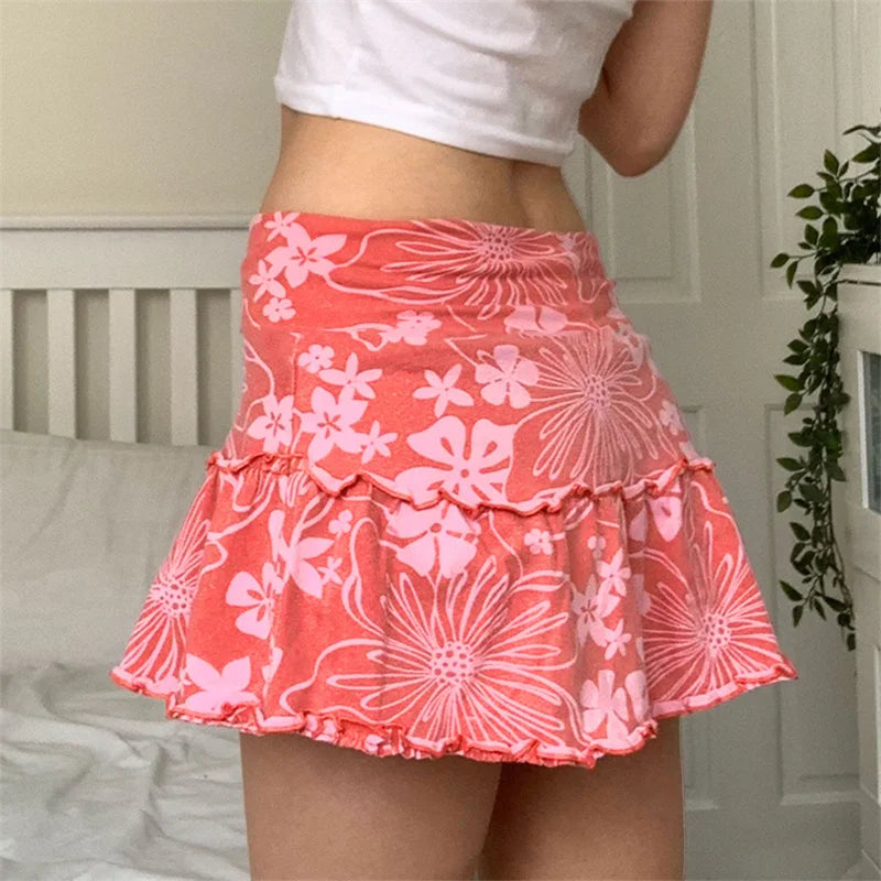 Y2k Frill Trim Skirt