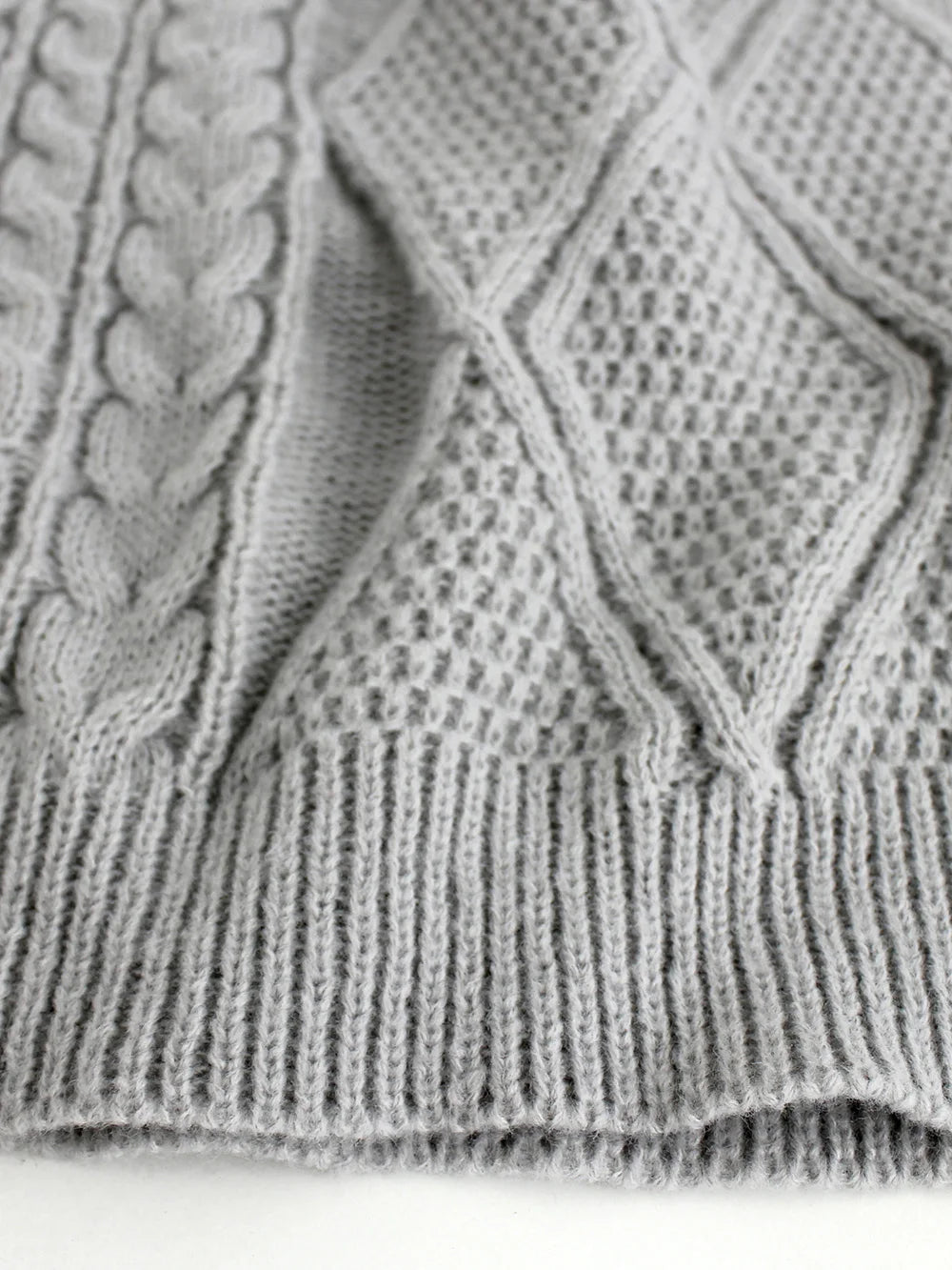Long Round Collar Pullover Short Twist Winter Sweater