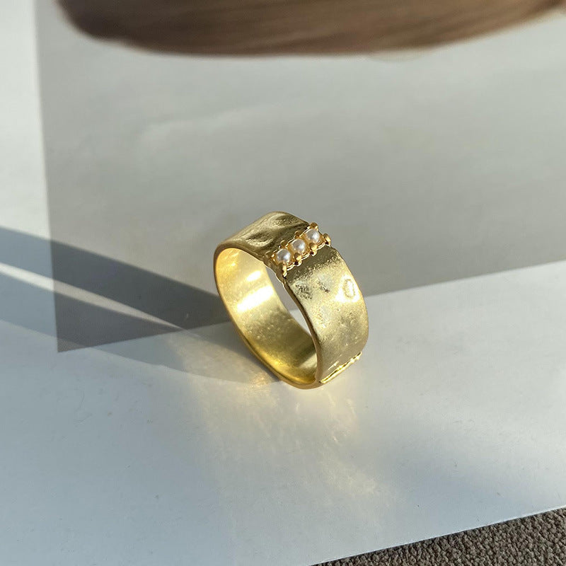 Vintage Gold Pearl Ring