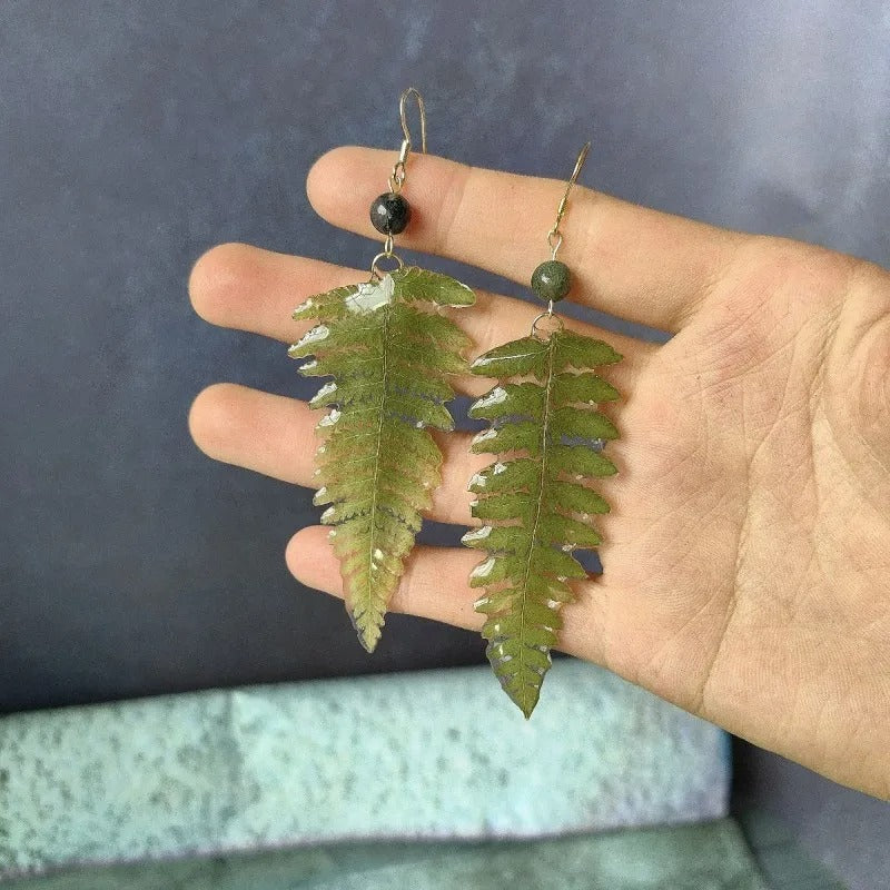 Botanical Fern Leaf Earrings