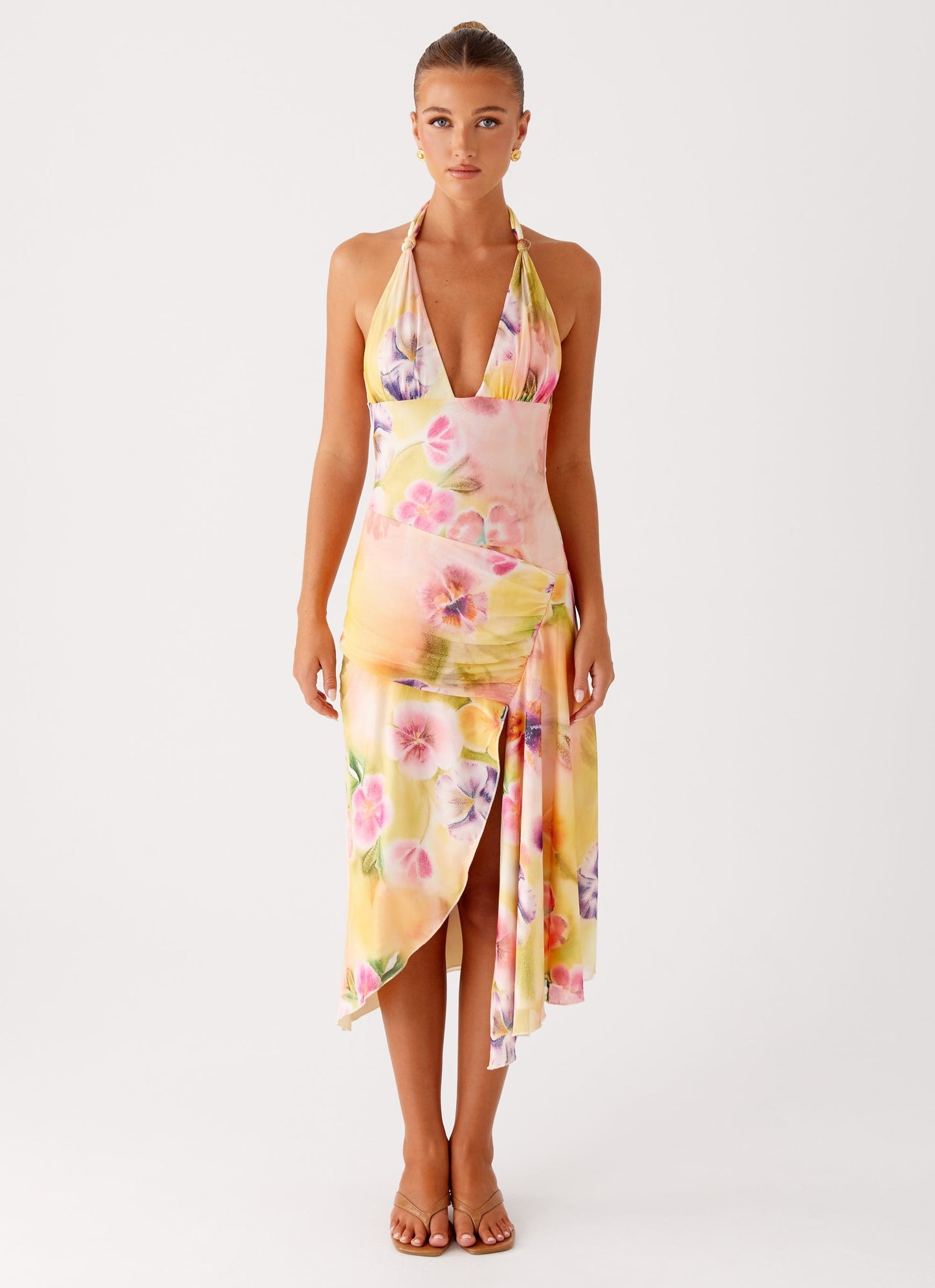 Solaramist™ Midi Dress — Unleash Your Radiance and Own Every Room
