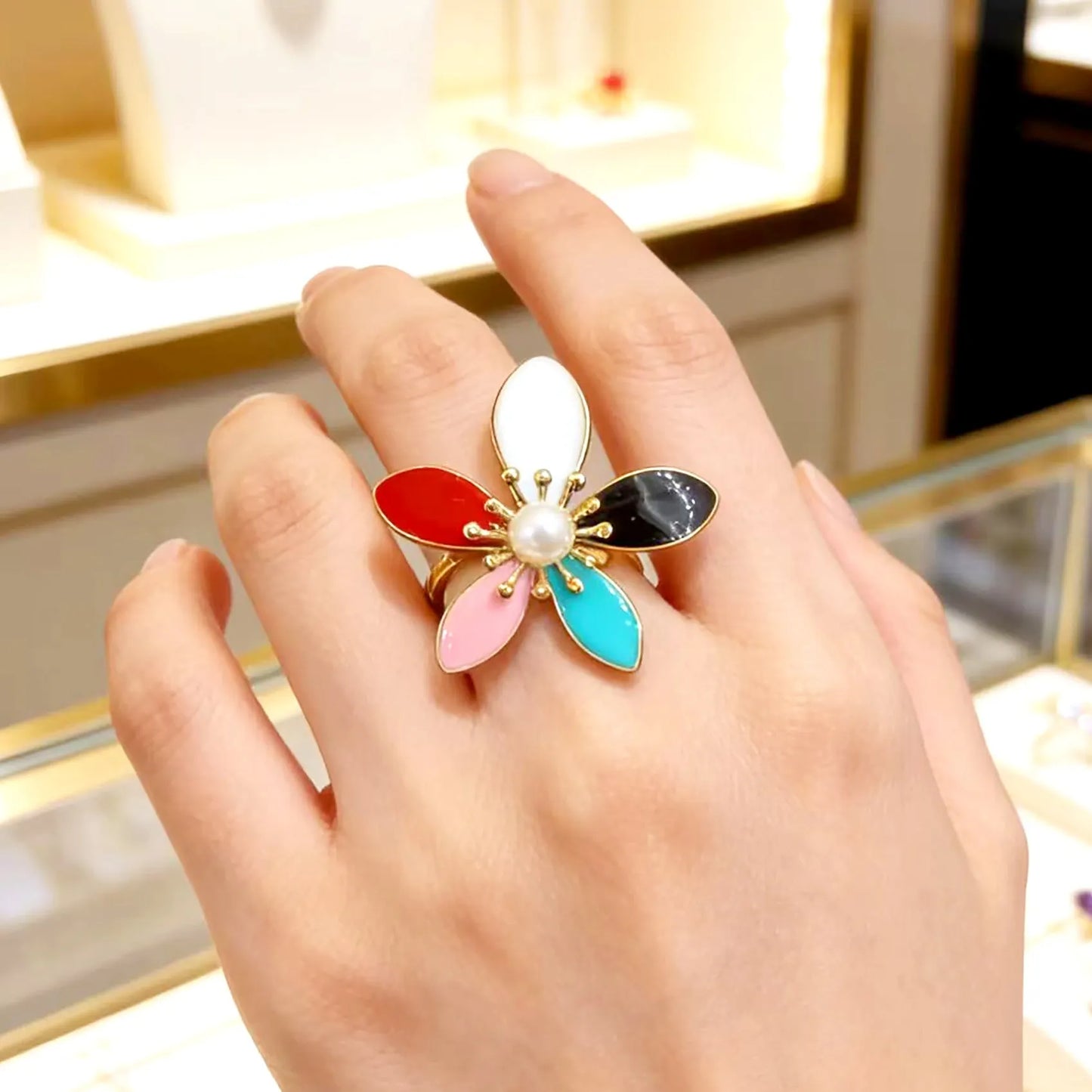 Colorful Flower Ring