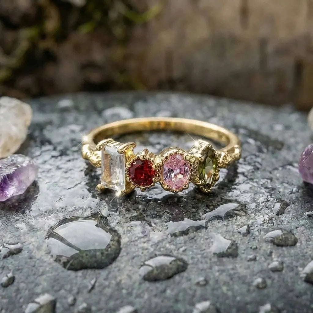 Elegant Multistone Cubic Zirconia Ring