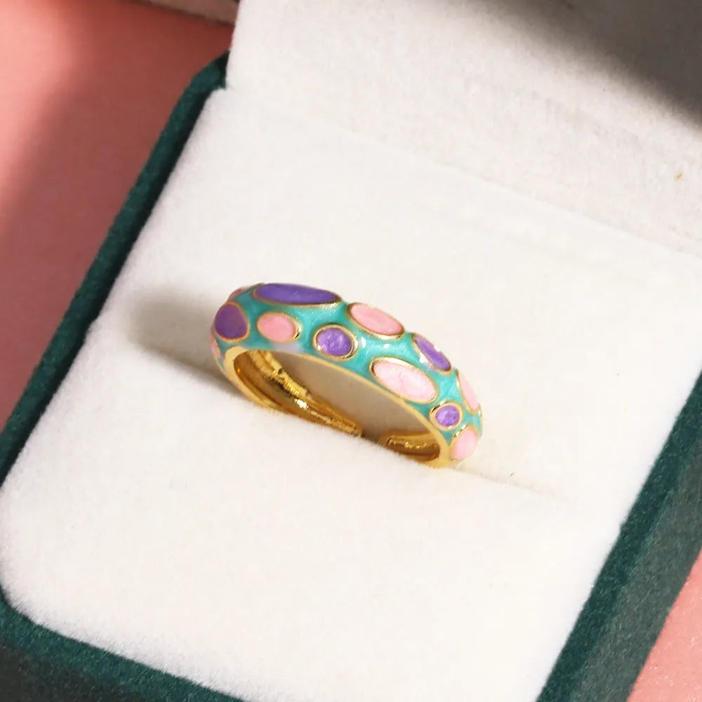 Colorful Enamel Ring