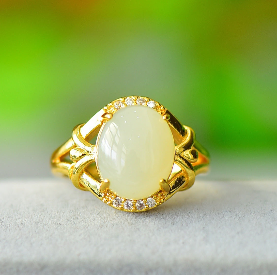 Vintage Jade Gold Ring