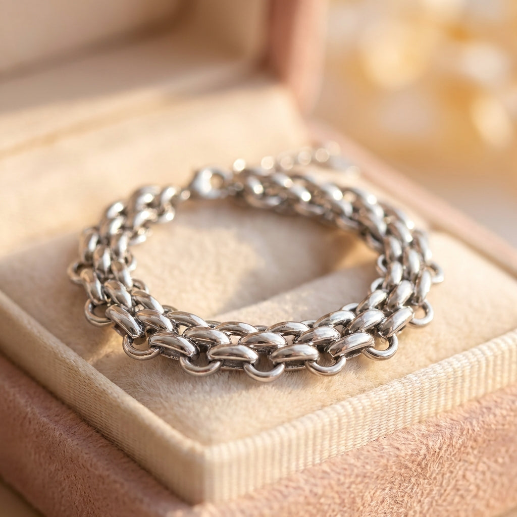 Vintage Chain Silver Bracelet