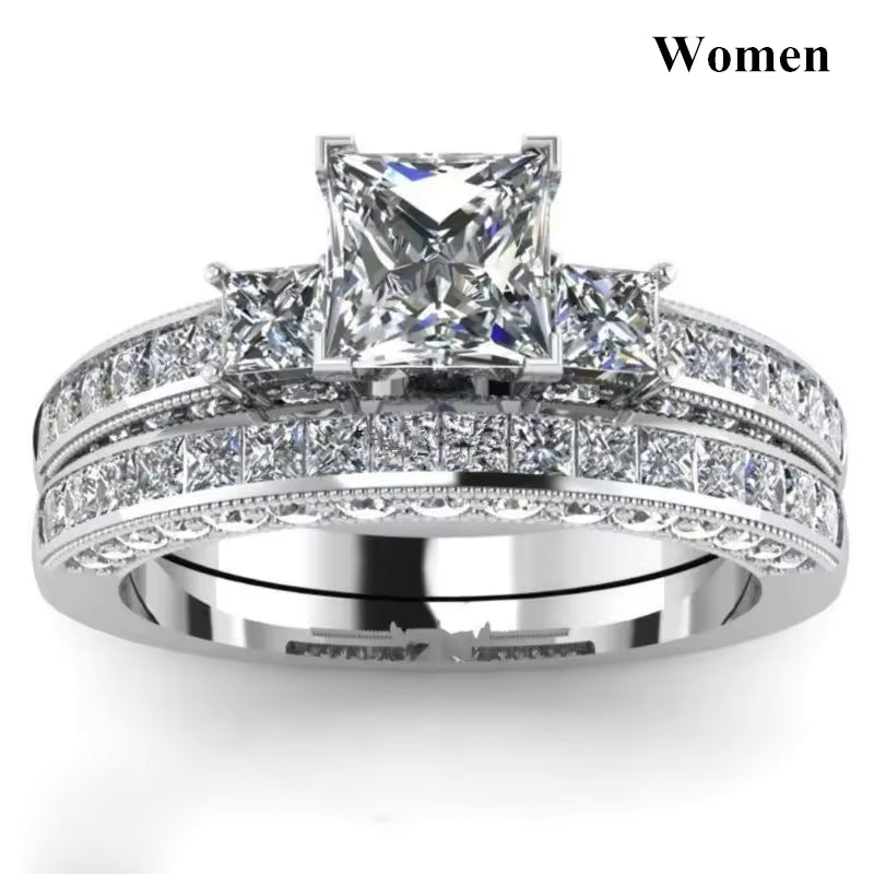 Elegant Crystal Engagement Ring