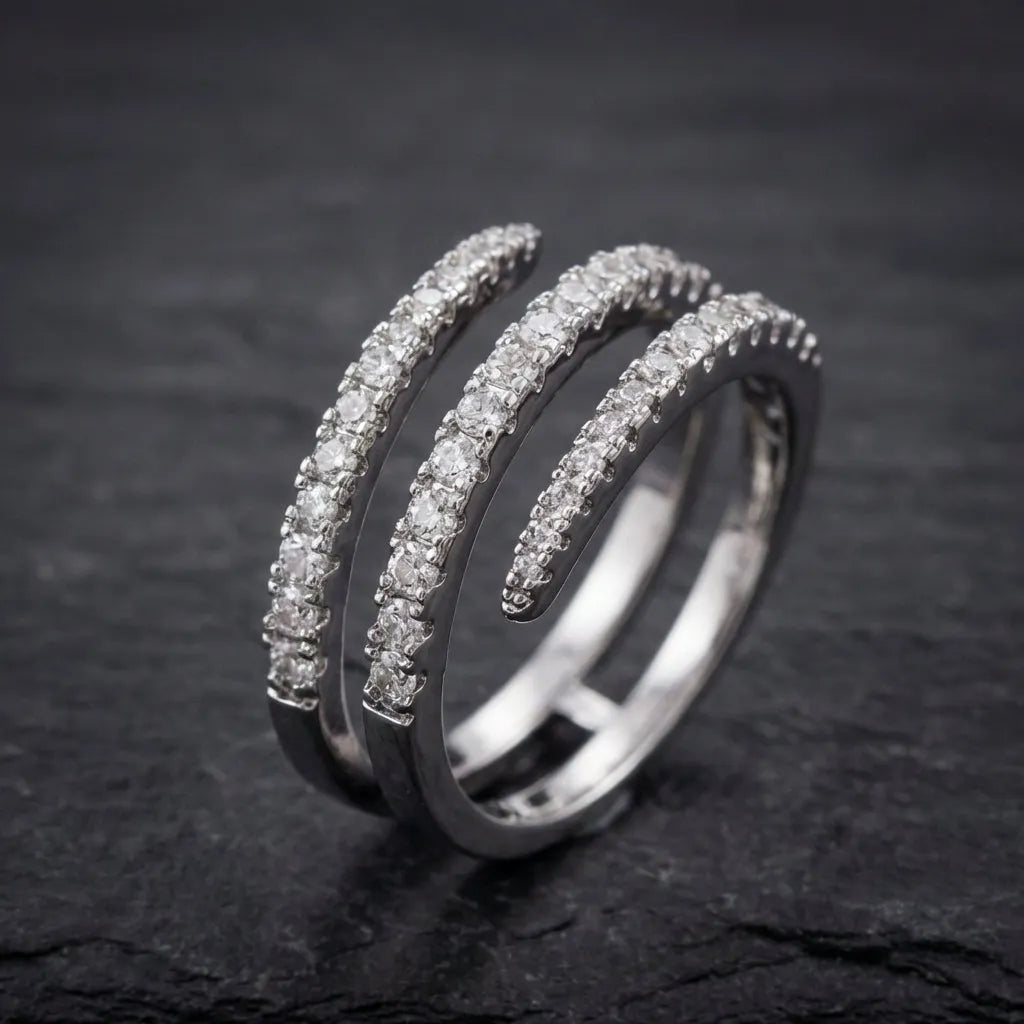 Elegant Shiny Cubic Zircon Ring