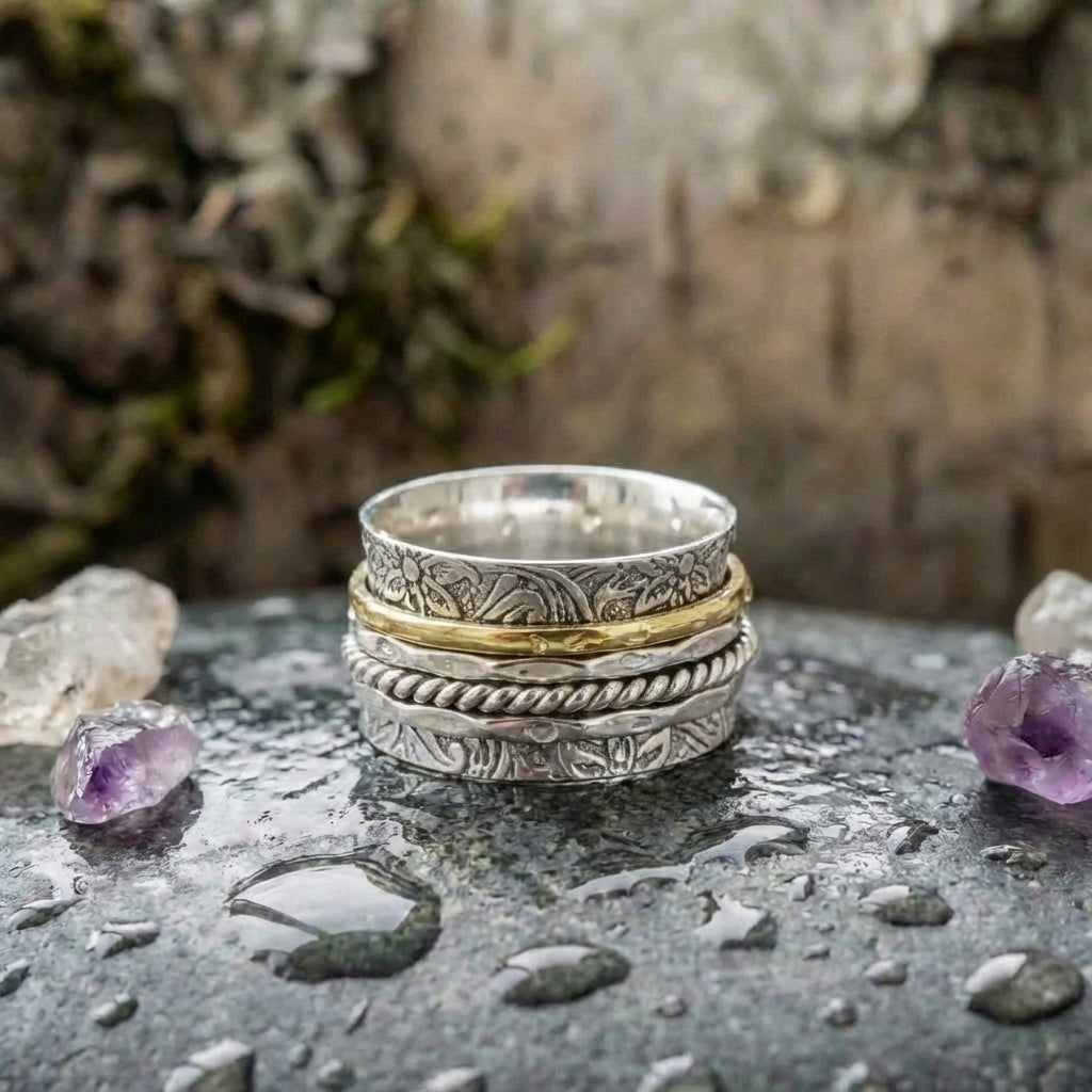 Antique Meditation Spinner Ring