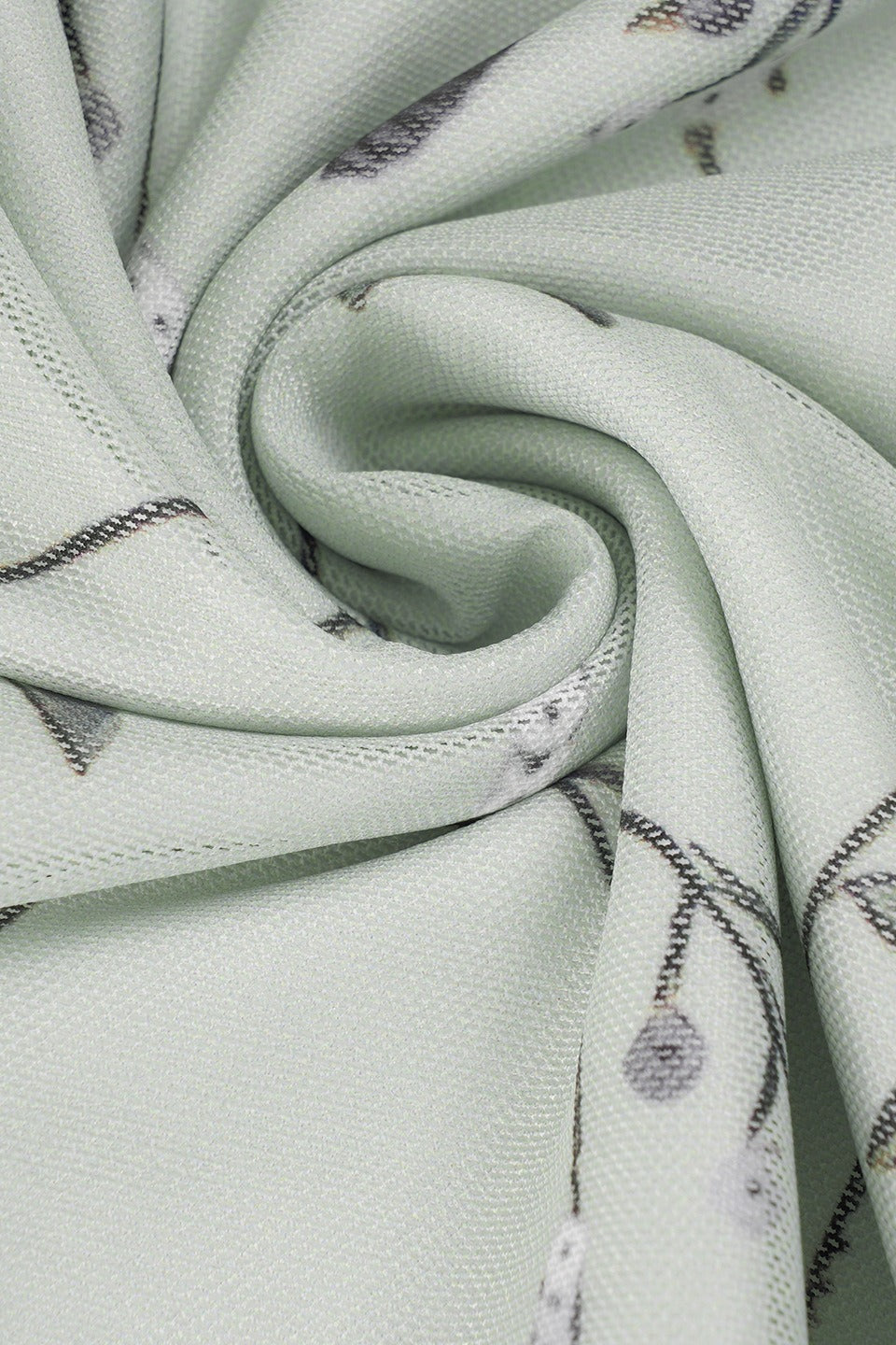 Knit Print Slim Midi Skirt