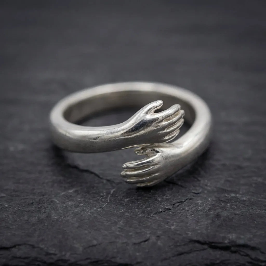 Silver Adjustable Hug Ring
