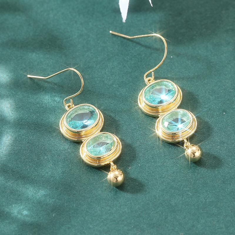 Elegant Blue Topaz Earrings