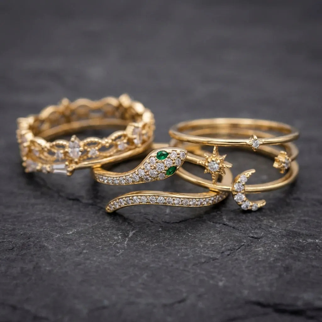 Vintage Golden Bright Ring Pack