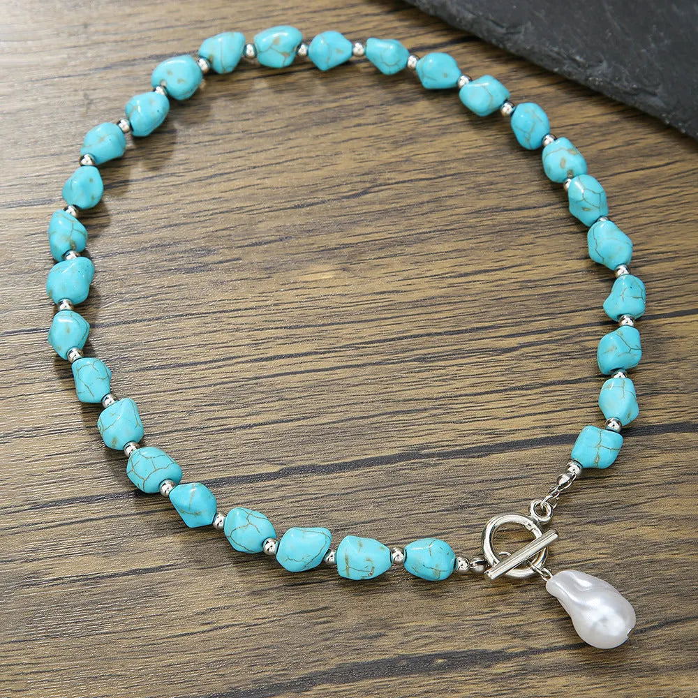 Turquoise Pearl Necklace