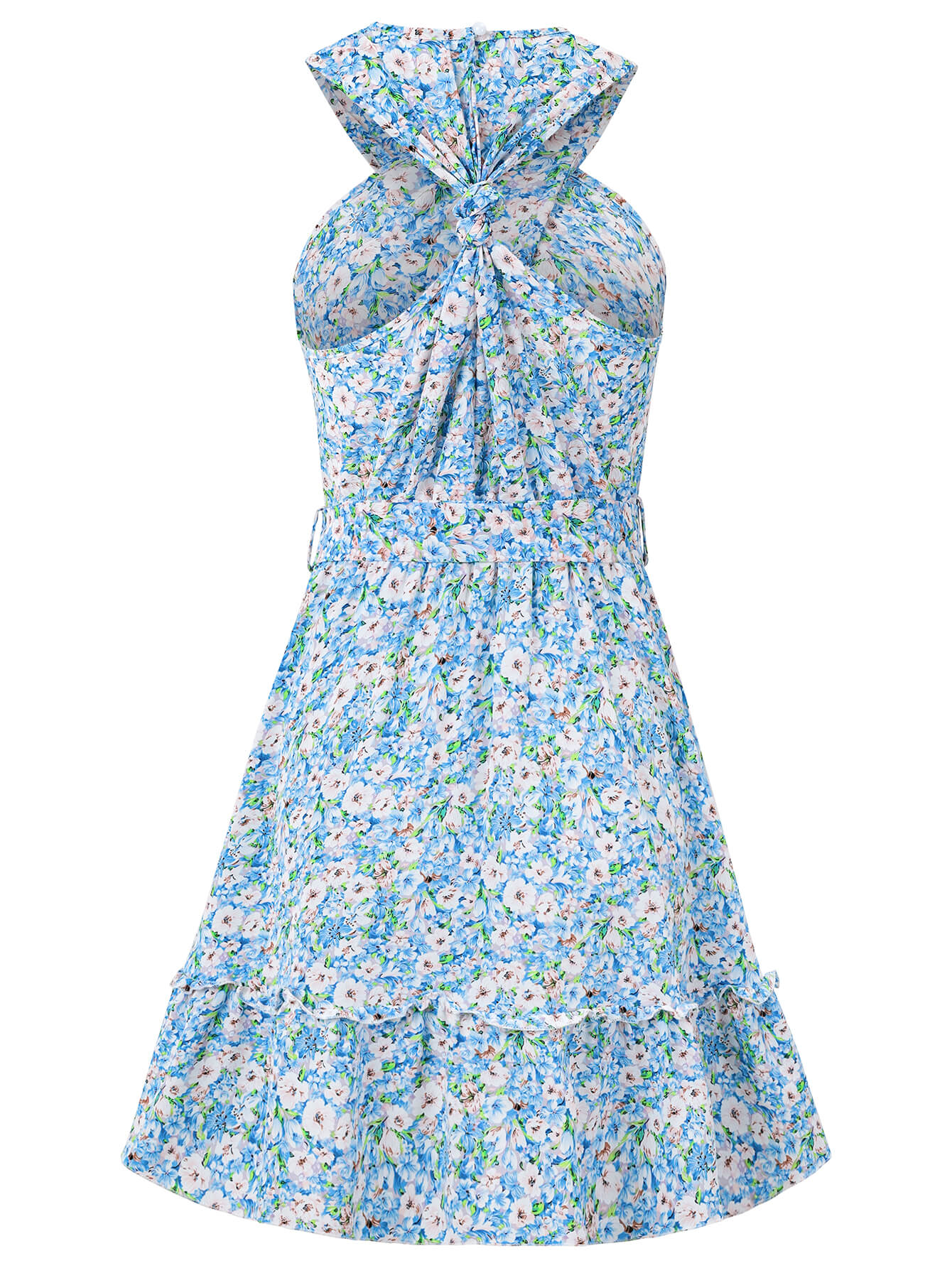 Ariana Halter Mini Dress - Blue