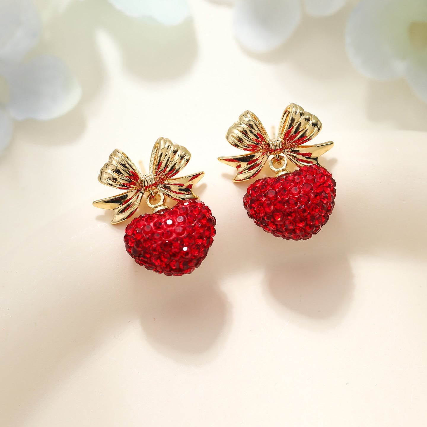 Elegant Red Berry Earrings