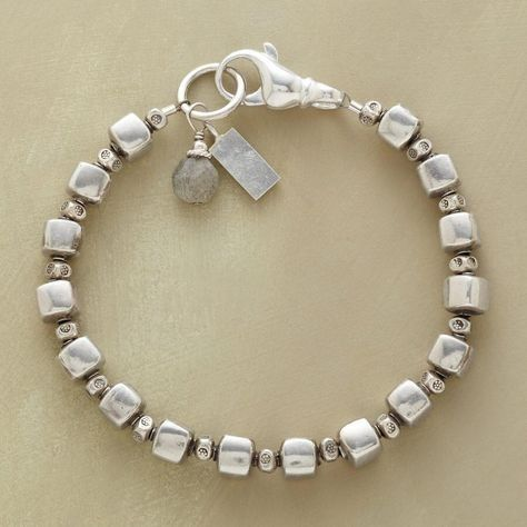 Vintage Silver Cubic Beads