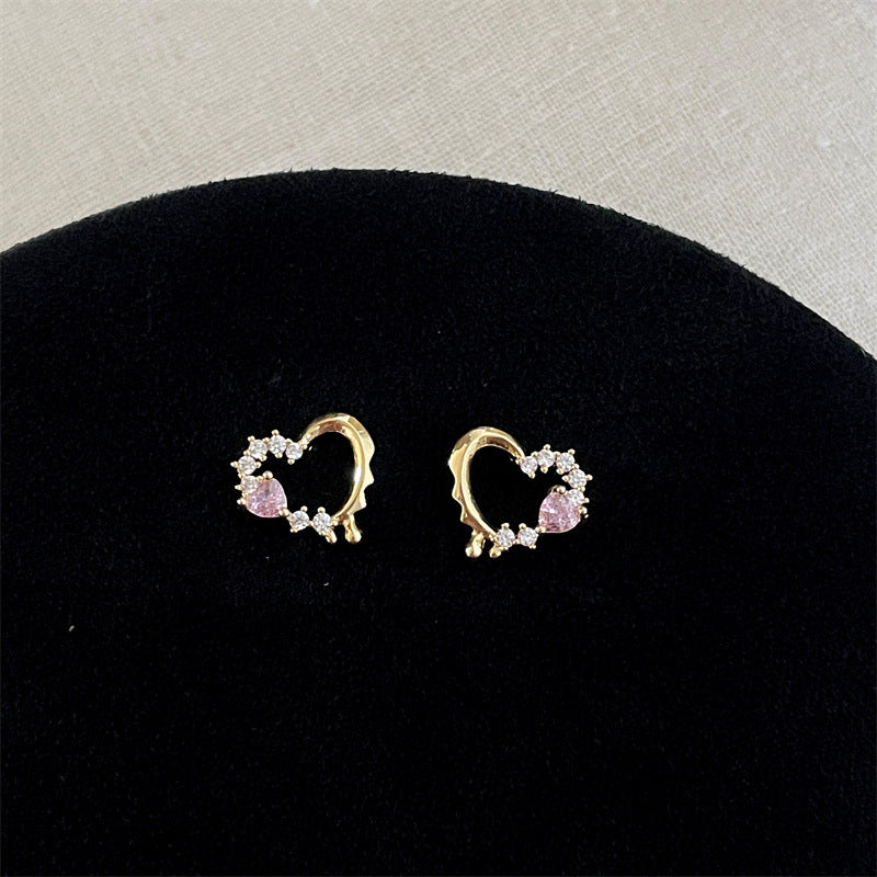Elegant Pink Crystal Earrings