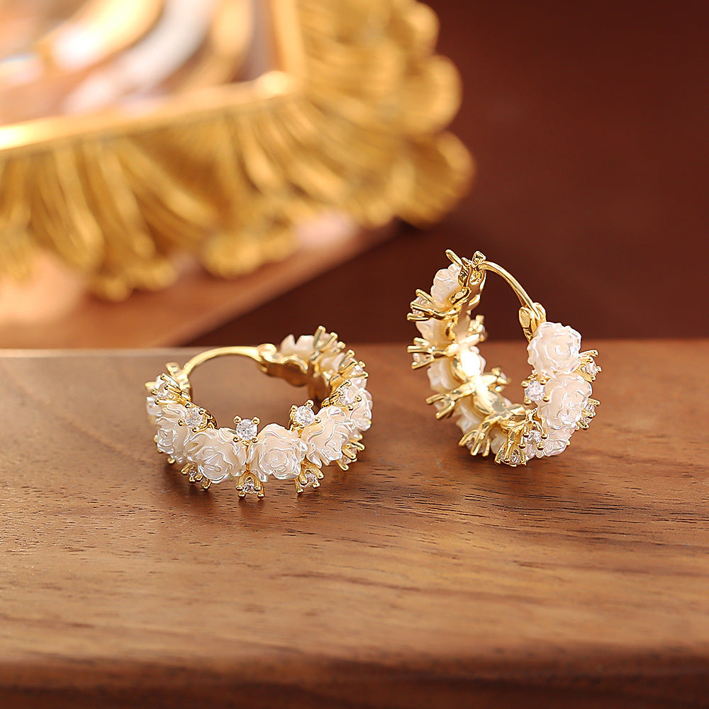 Elegant Rose Earrings