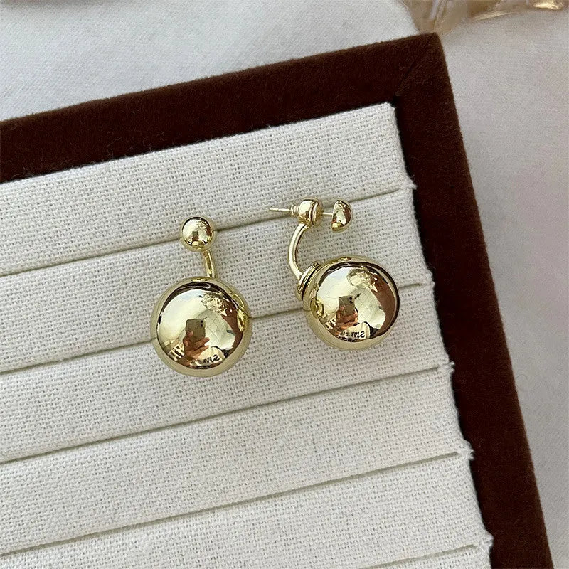 Classic Gold Sphere Earrings