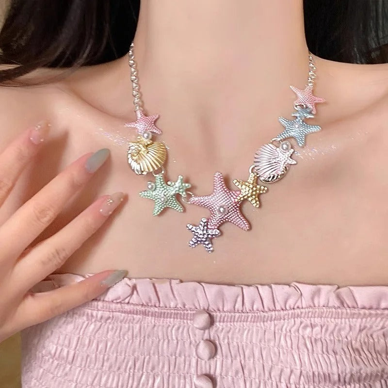 Romantic Starfish Shell Necklace