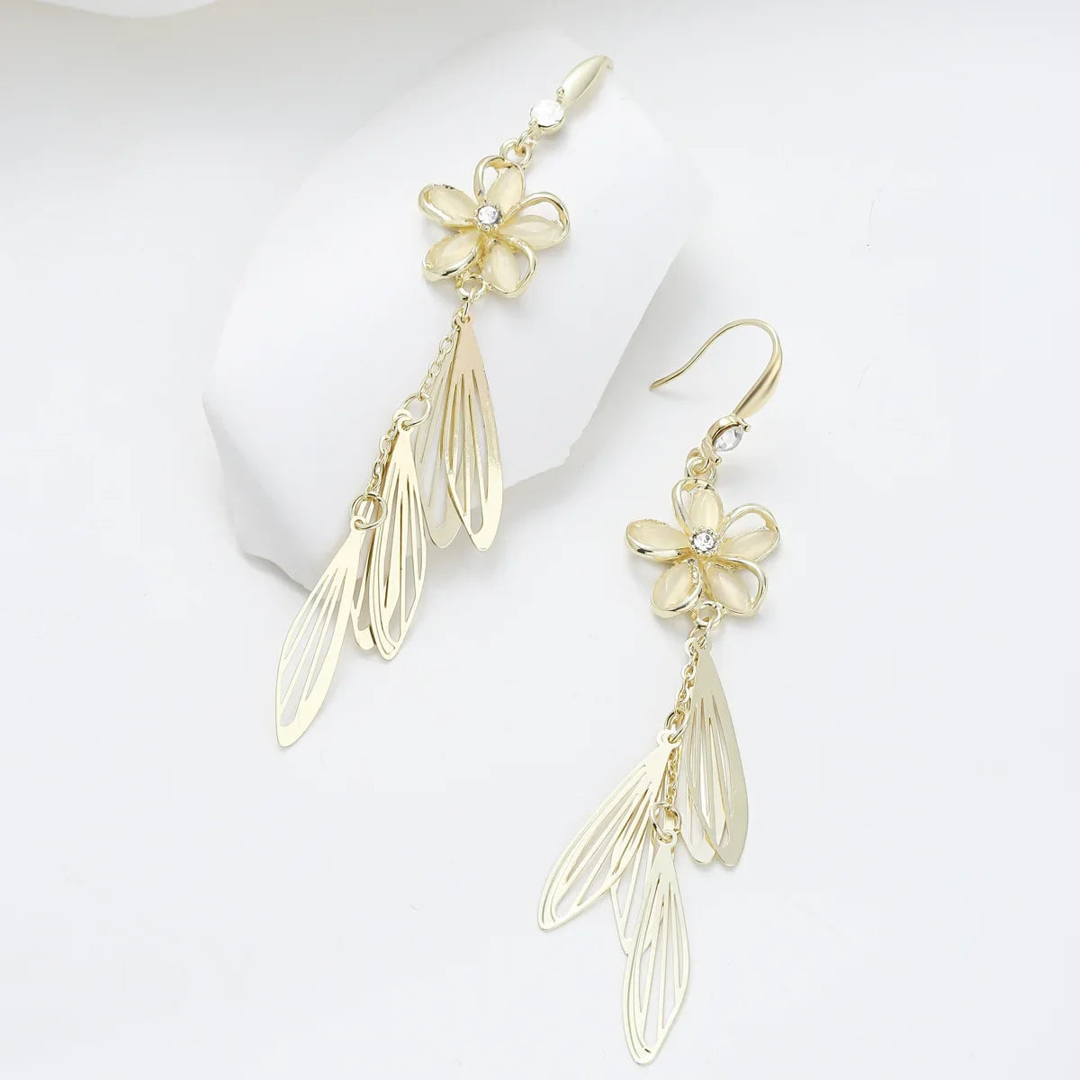Elegant Flower Wing Earrings