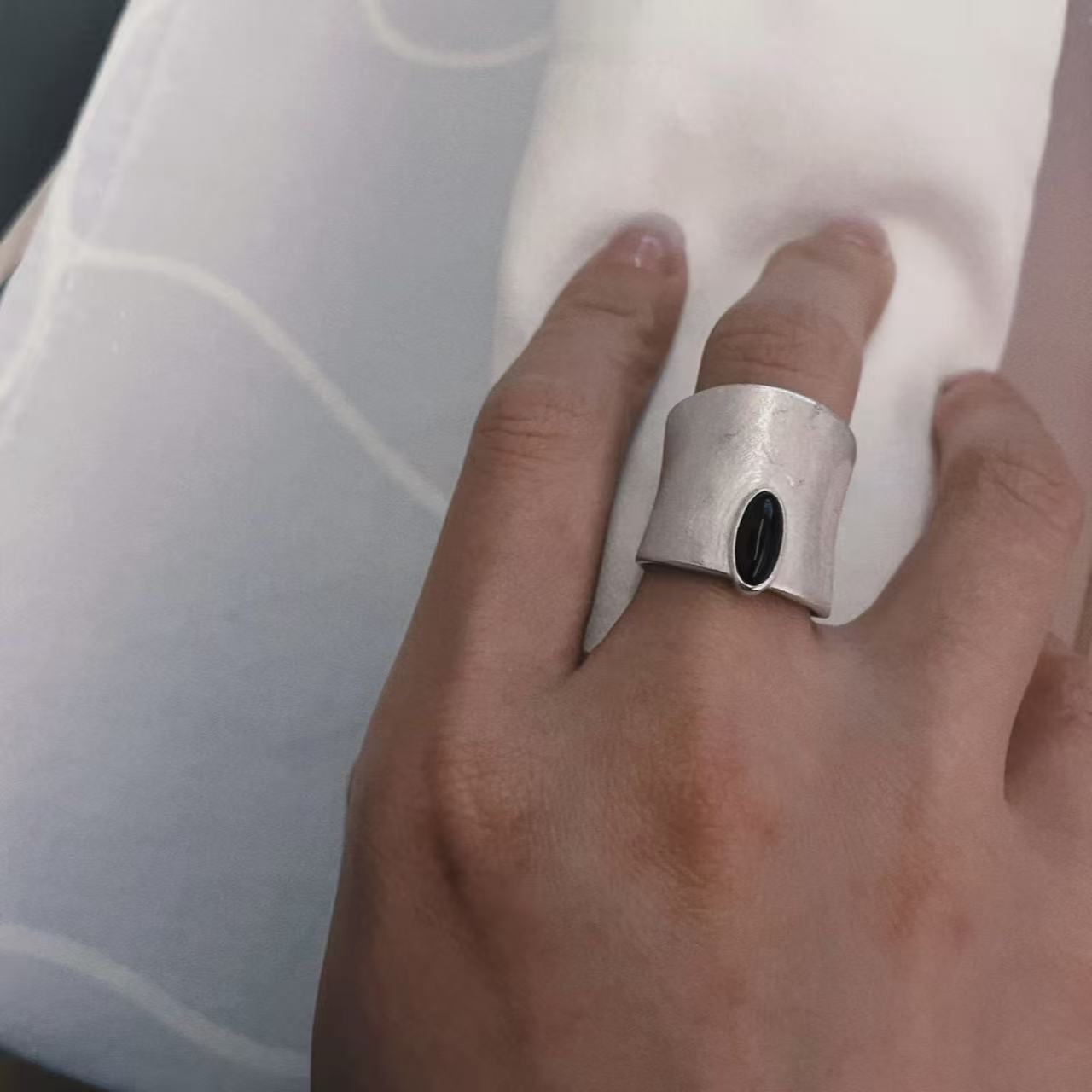 Modern Onyx Ring