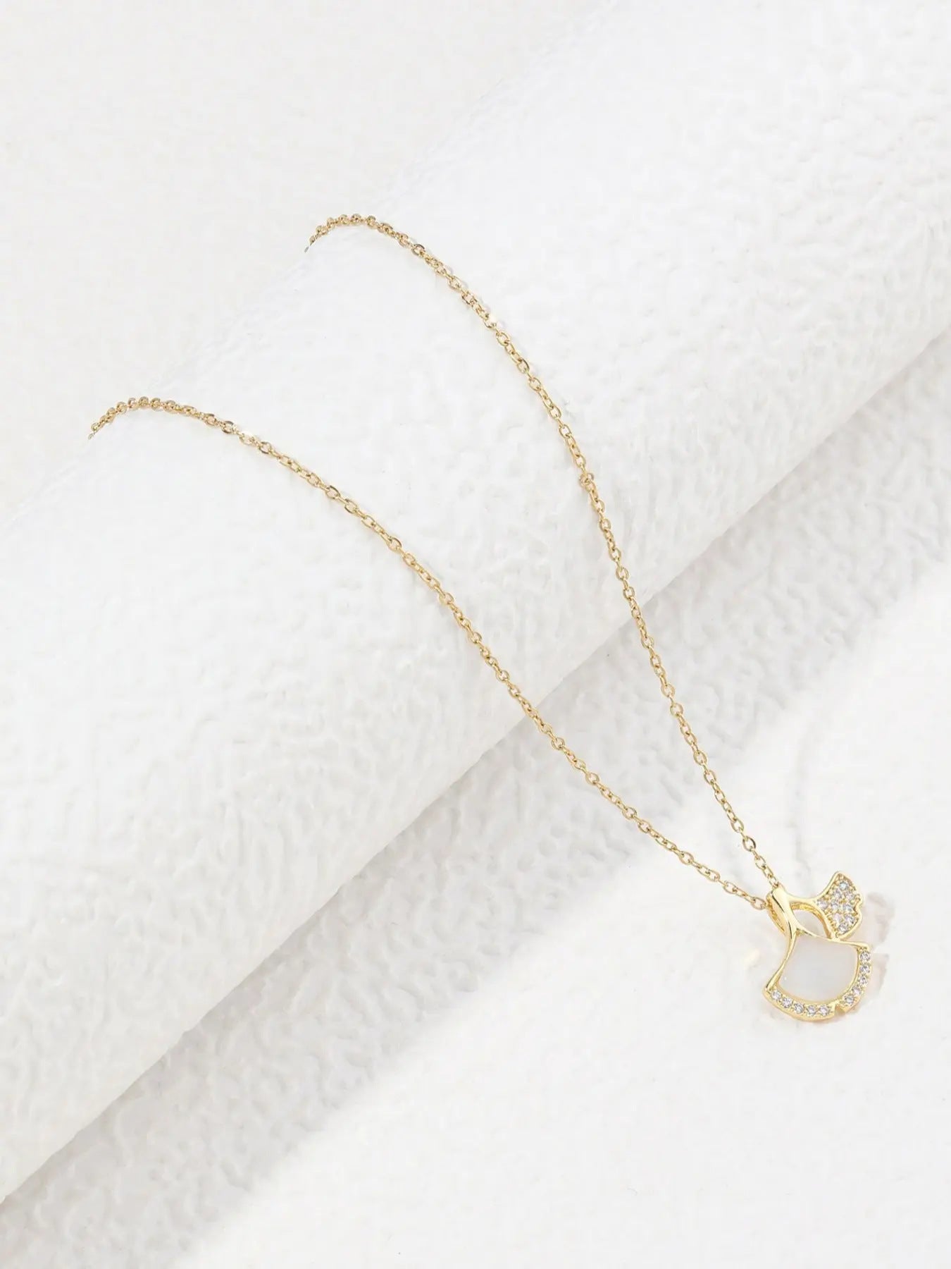 Elegant Crystal Apple Necklace