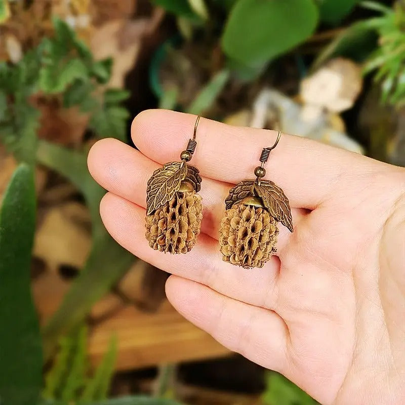 Vintage Pinecone Earrings