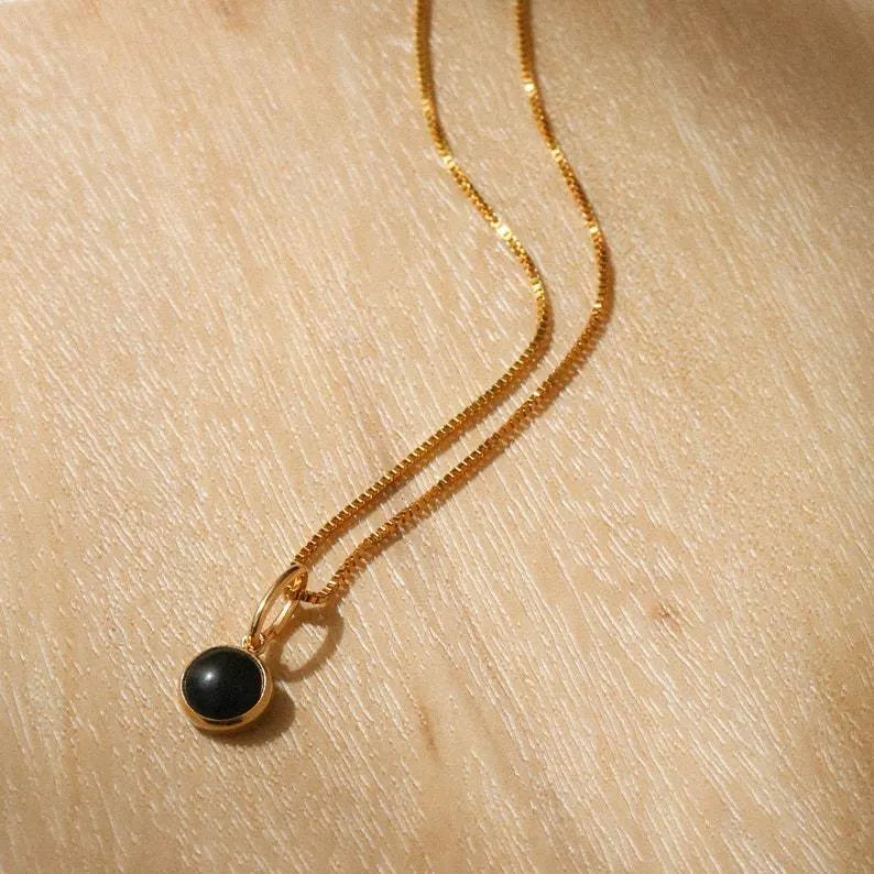 Minimalist Black Onyx Necklace