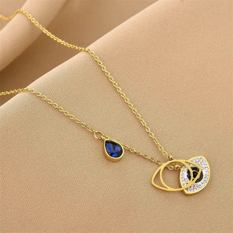 Elegant Sapphire Gold Necklace