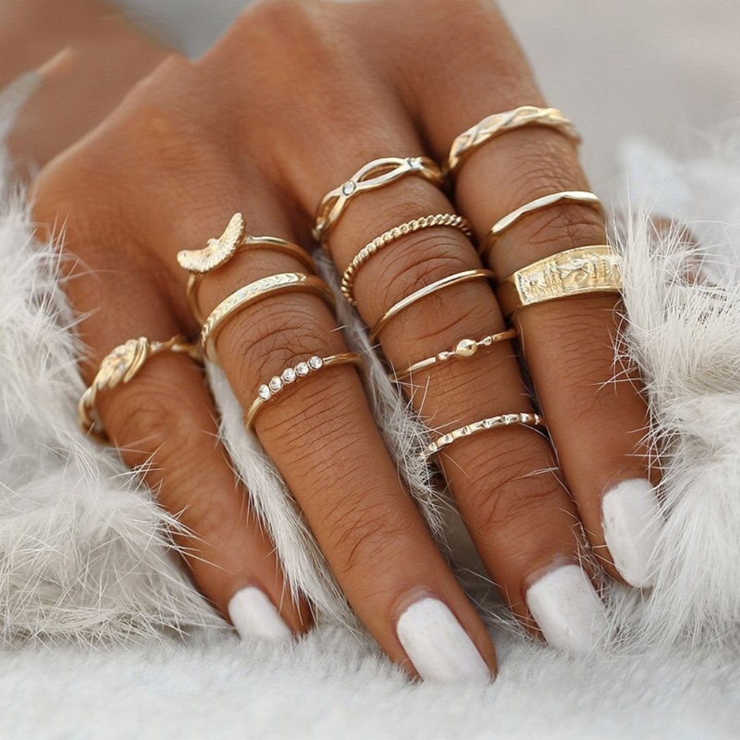Gold Stackable Ring Set
