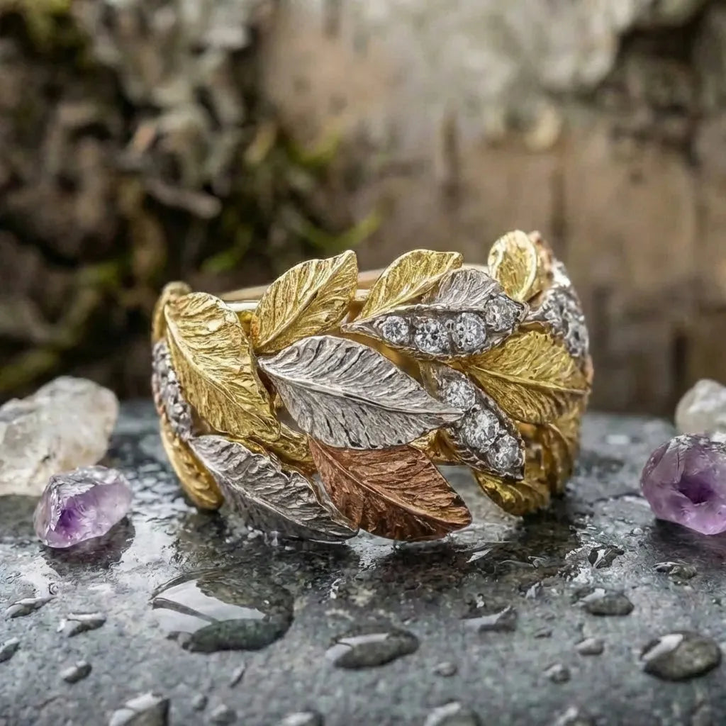 Elegant Leaf Statement Ring