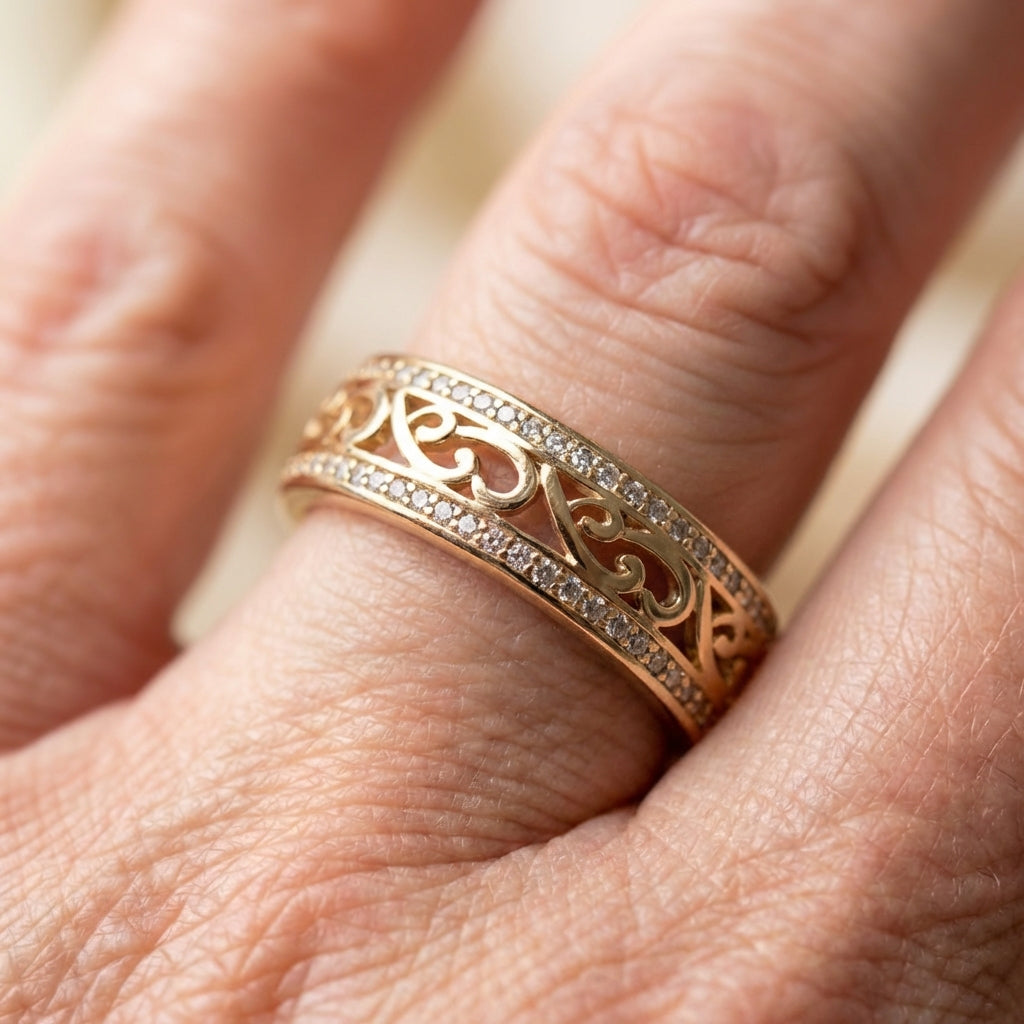 Bright Hollow Gold Ring