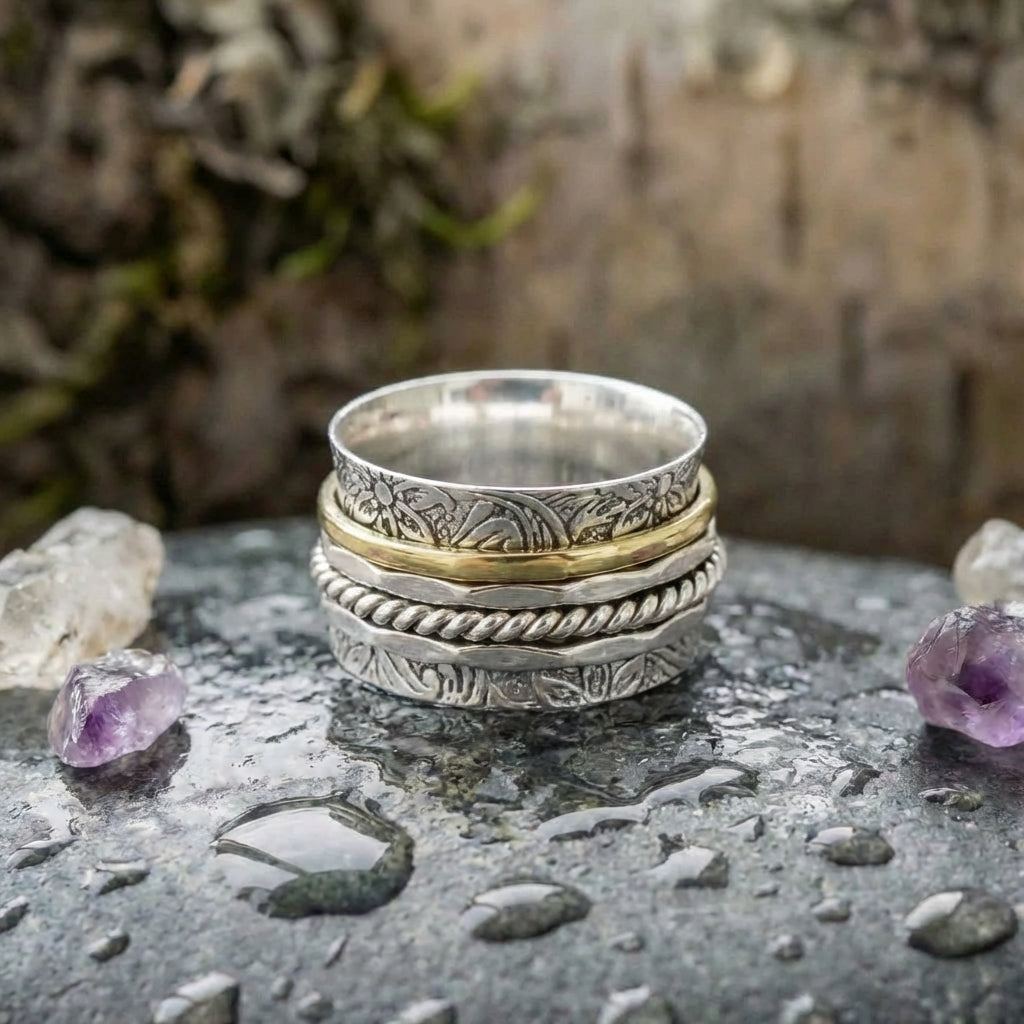 Antique Meditation Spinner Ring