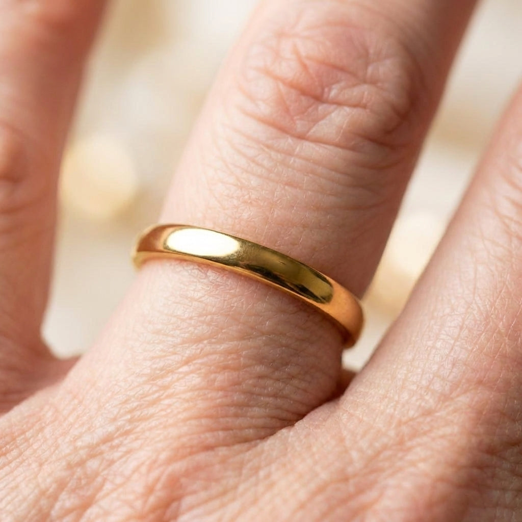 Simple Ring Made Of Gold And Silver