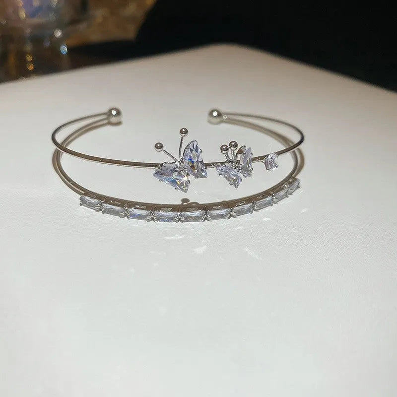 Elegant Crystal Butterfly Bracelet