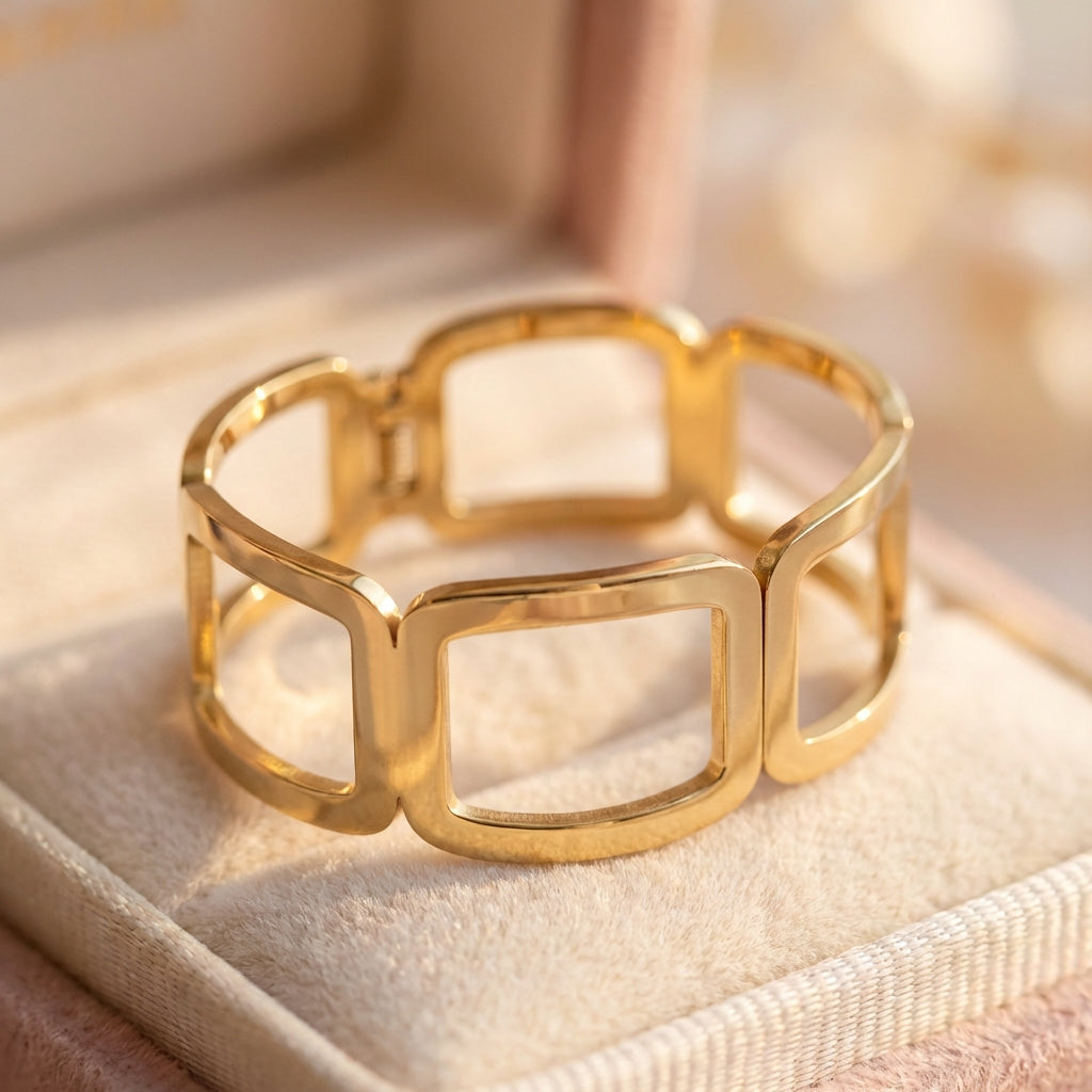 Vintage Hollow Cuff Bangle Bracelet