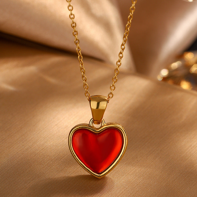 Romantic Red Heart Necklace
