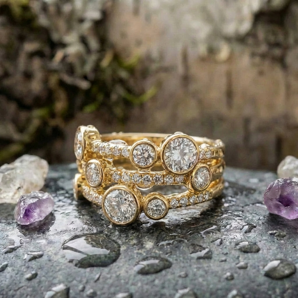 Elegant Gold Diamond Ring