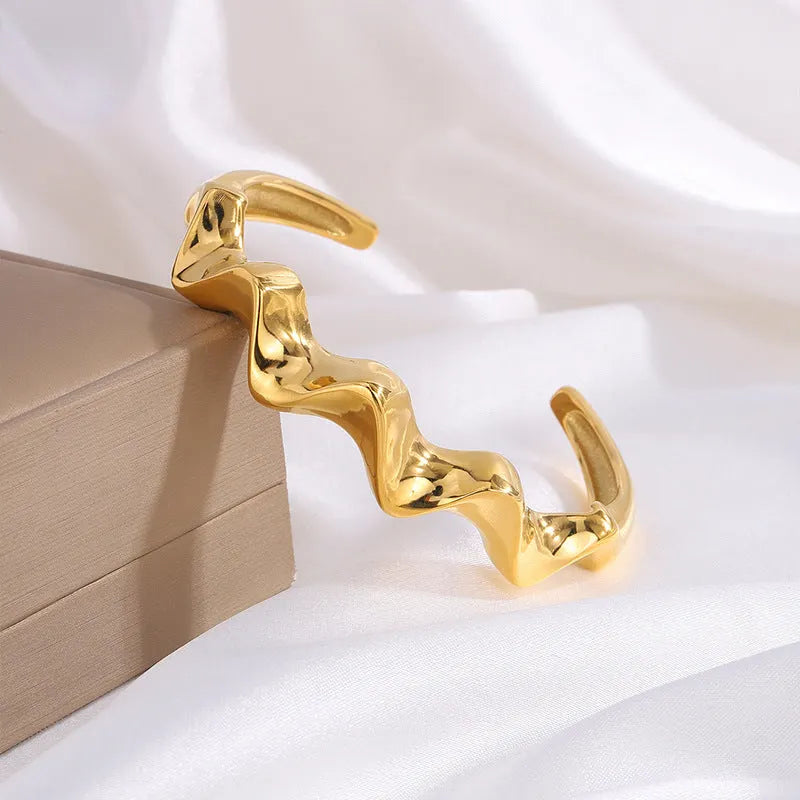 Gold Sculptural Bracelet
