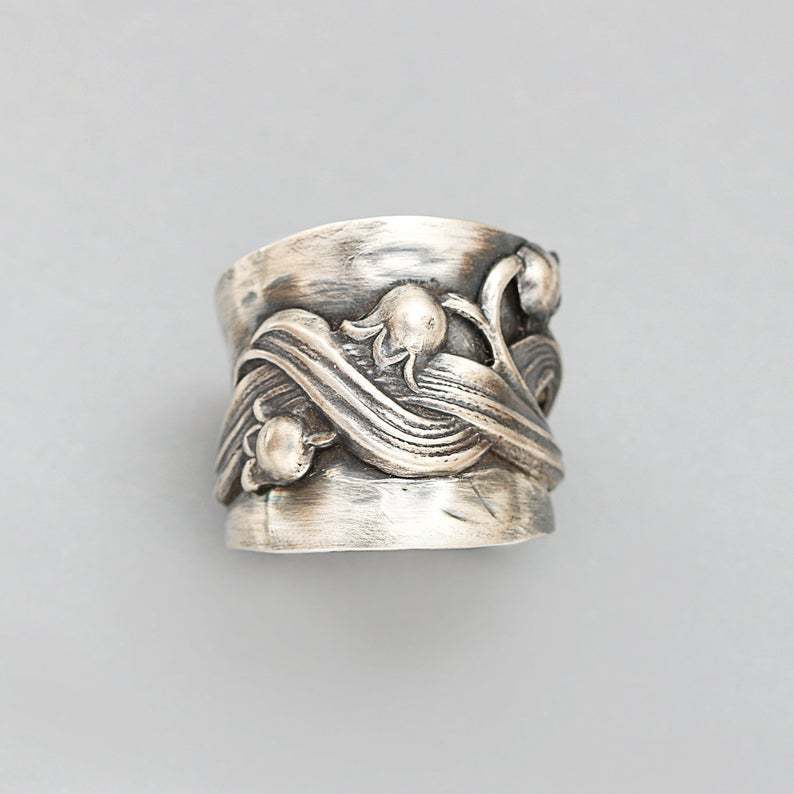 Vintage Floral Silver Ring