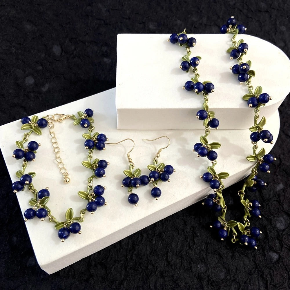 Elegant Lapis Lazuli Jewelry Set