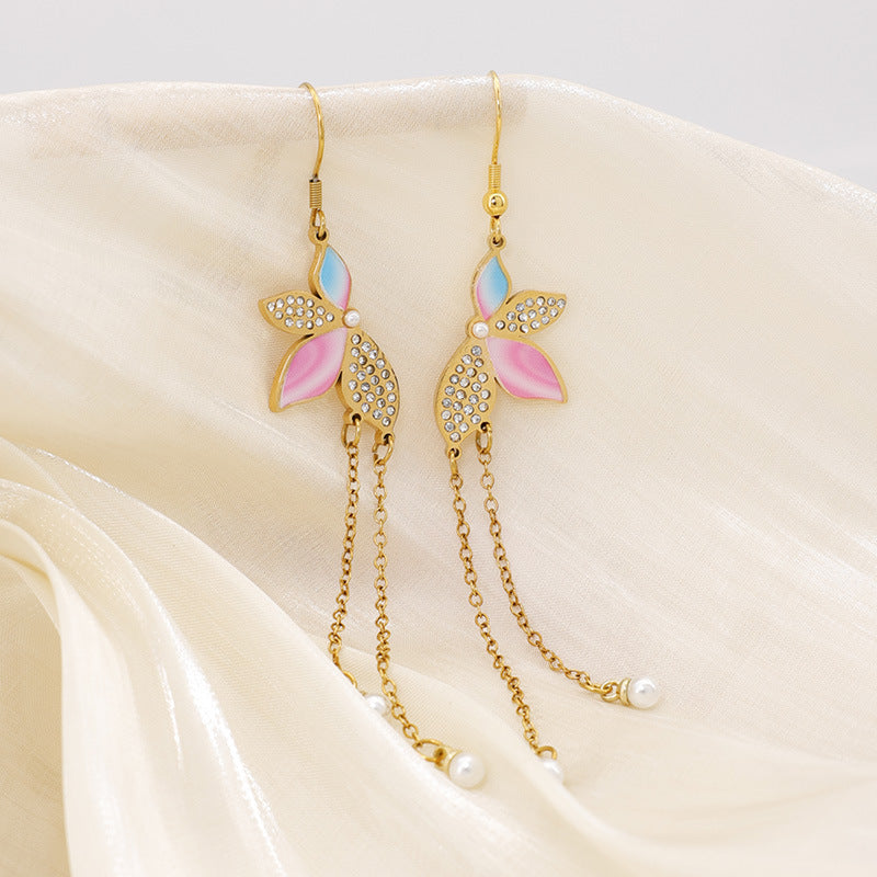 Elegant Floral Drop Earrings