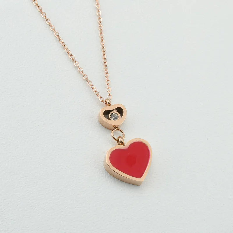 Romantic Red Heart Necklace