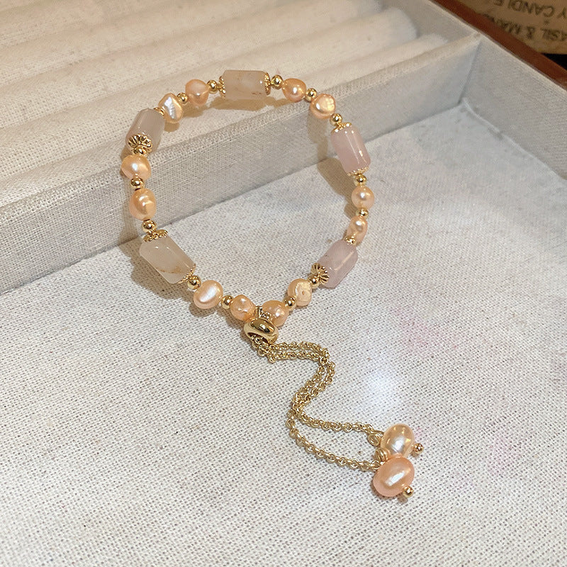 Elegant Pearl Quartz Bracelet