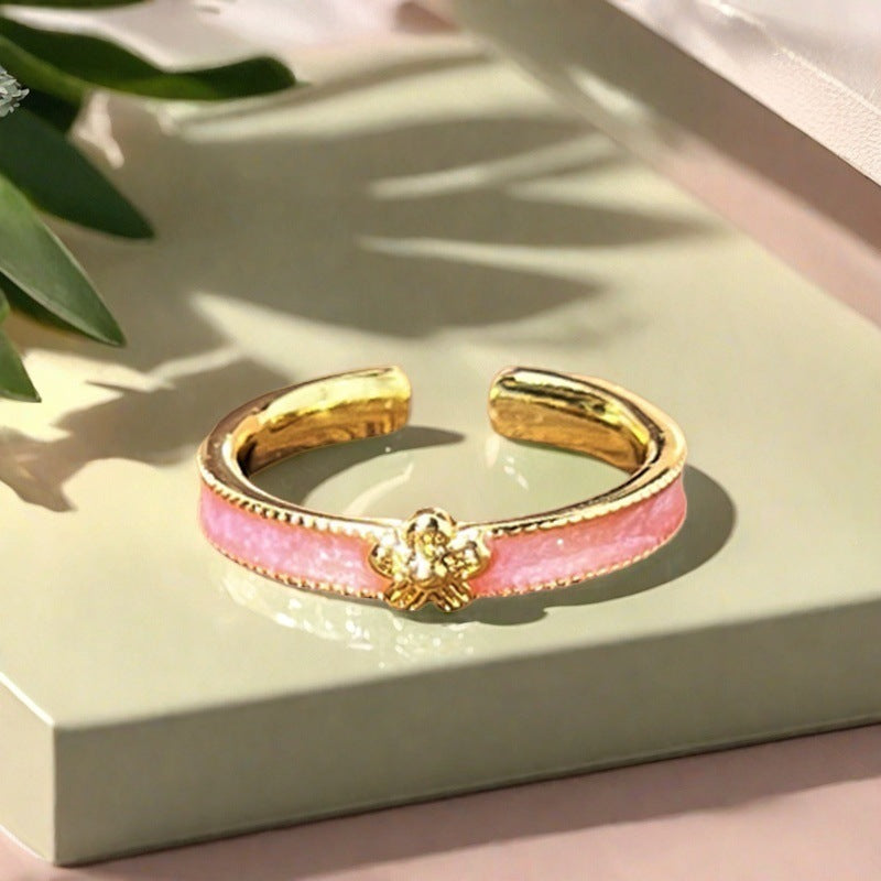 Romantic Pink Gold Ring