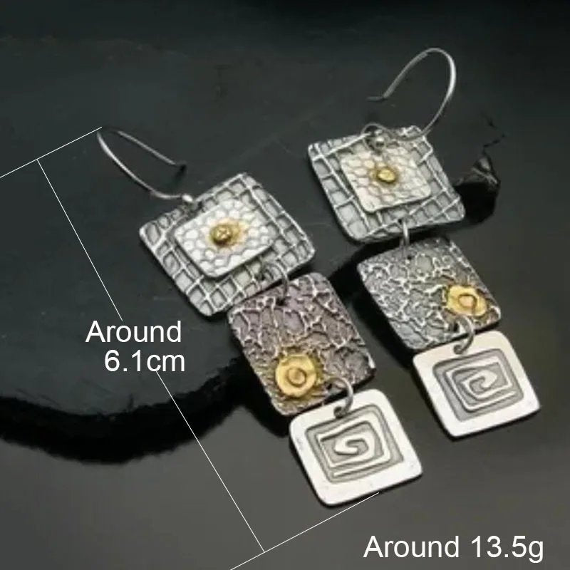 Vintage Geometric Dangle Earrings