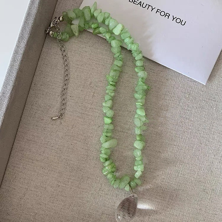 Elegant Prehnite Necklace